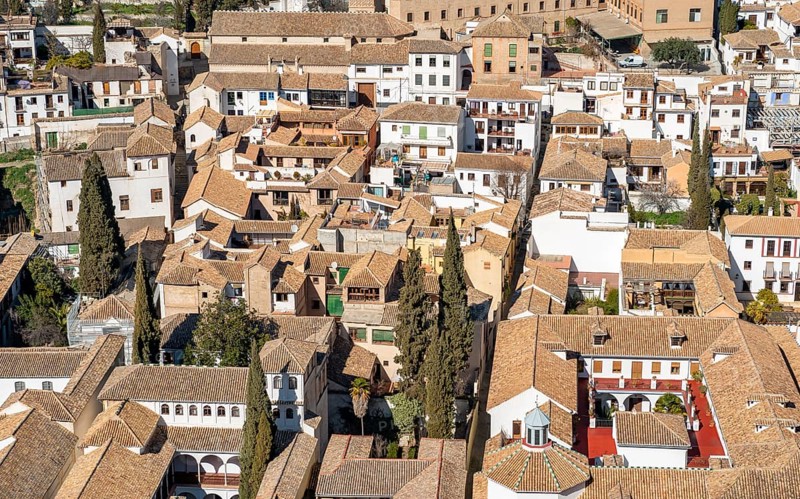 View from the Alhambra to Albayzin