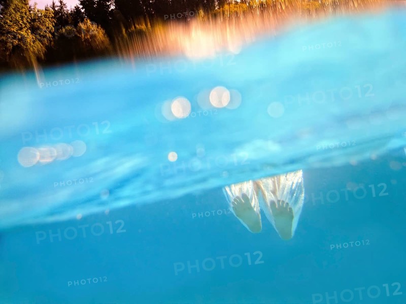 Feet under water