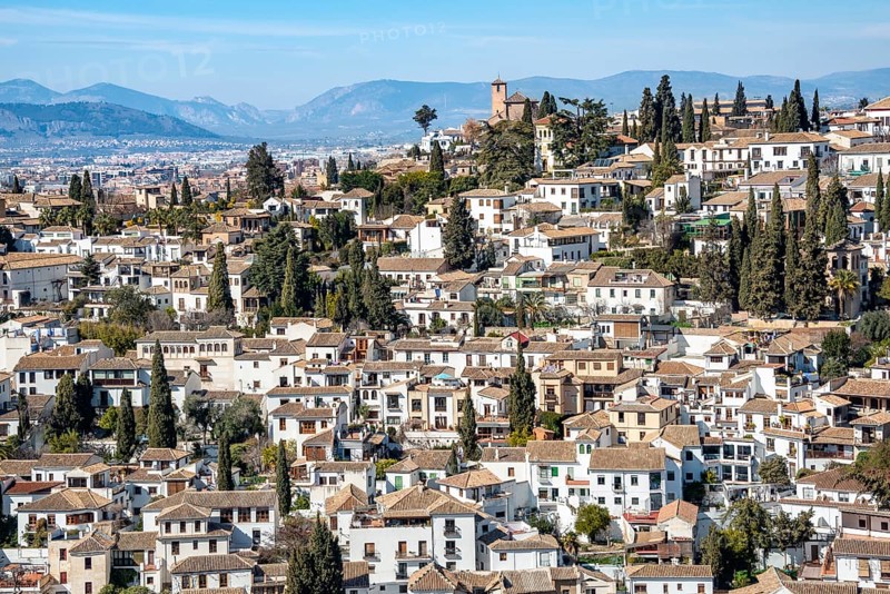 View from the Alhambra to Albayzin