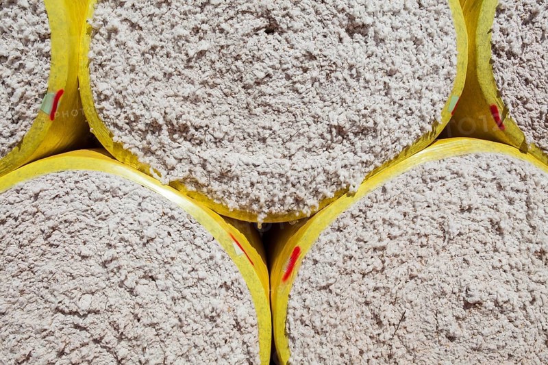 Stacks of cotton in Mato Grosso state