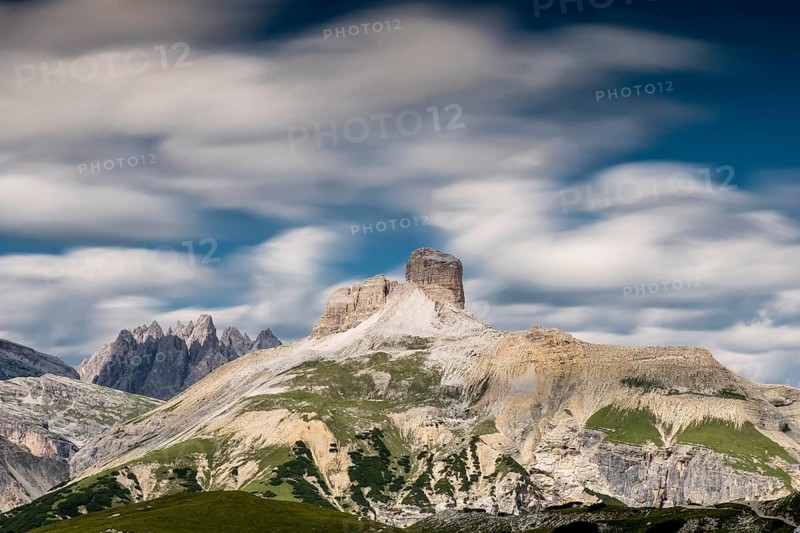 Schwabenalpenkopf with moving clouds