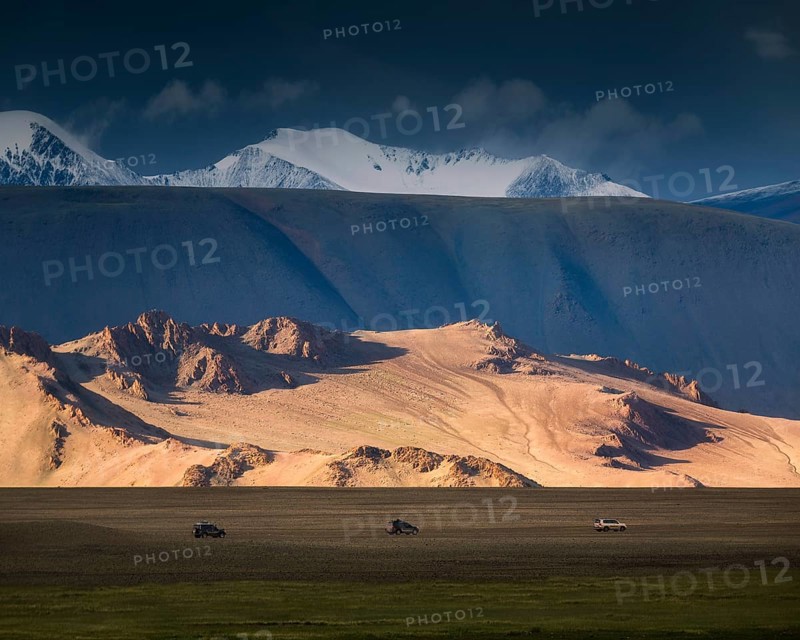 Off road tour in Mongolia. Mountain Tsambagarav