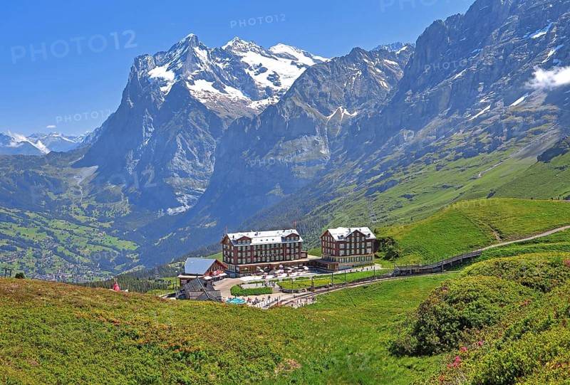 Kleine Scheidegg with Wetterhorn above Grindelwald