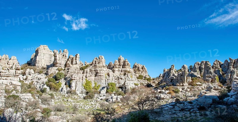 Rock formations of limestone