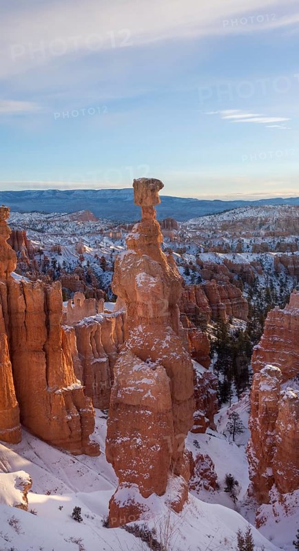 Rock formation Thors Hammer at sunrise