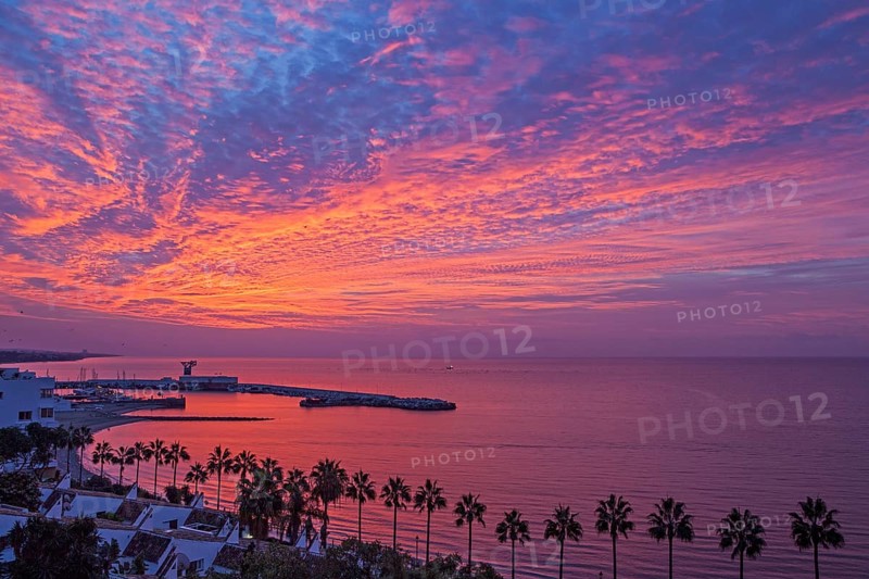Dawn on the beach of Marbella