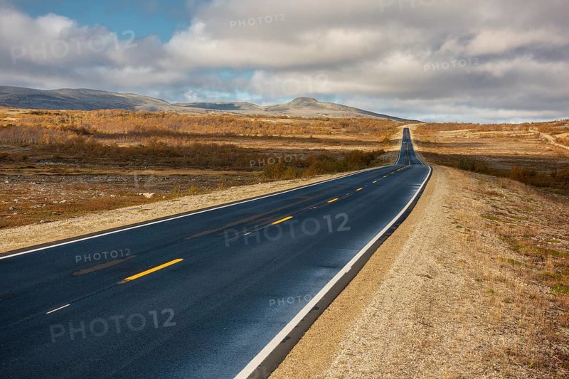 Lonely road to the North Cape
