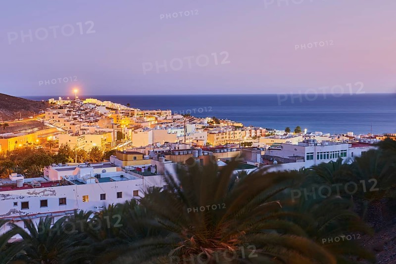 View of Morro Jable in the blue hour