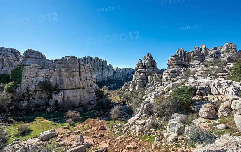 Rock formations of limestone