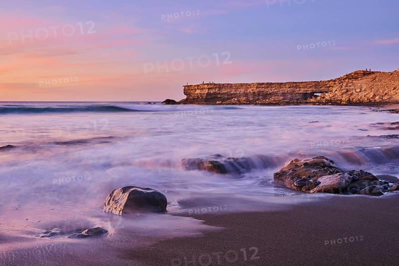 Viewpoint Mirador La Pared on the beach Playa de la Pared at sunset