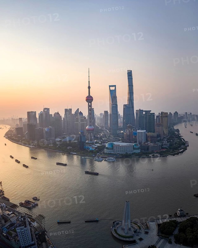 Business District at sunrise
