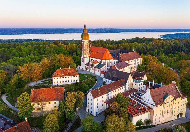 Monastery Andechs in the morning light