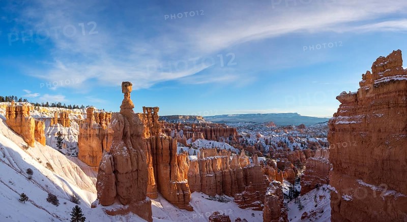 Rock formation Thors Hammer at sunrise