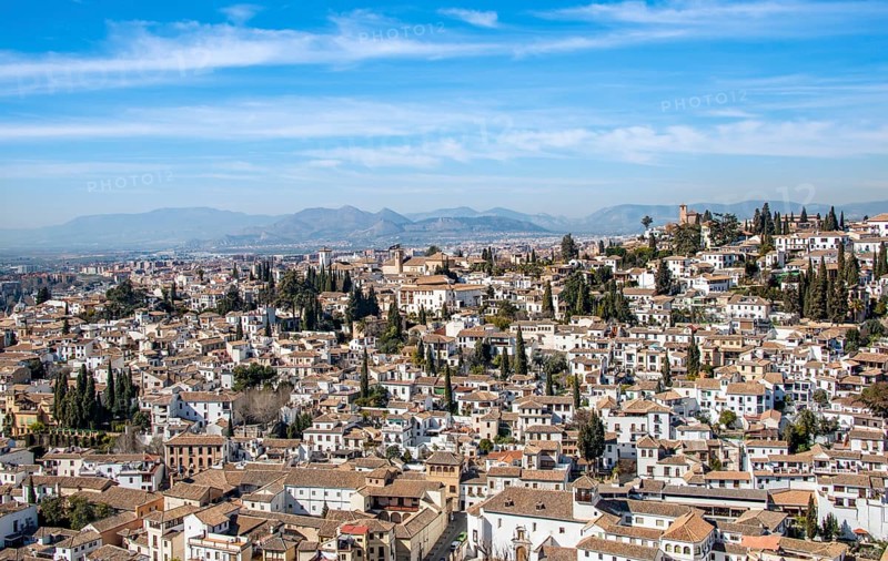 View from the Alhambra to Albayzin