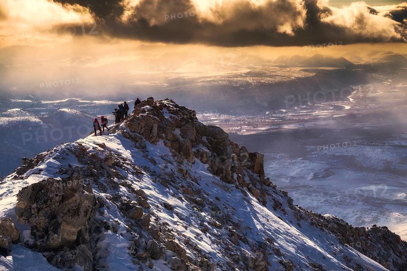 Mountaineers in Sayan mountains. Bordor of Russia and Mongolia. Khuvsgul province