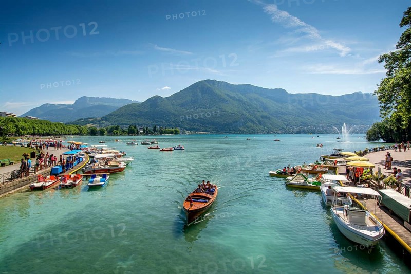 Boats on the lake of Annecy