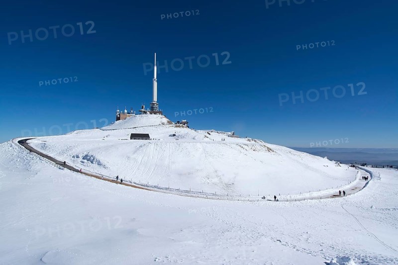 Meteorological observatory and transmission tower on the summit of the Puy de Dome
