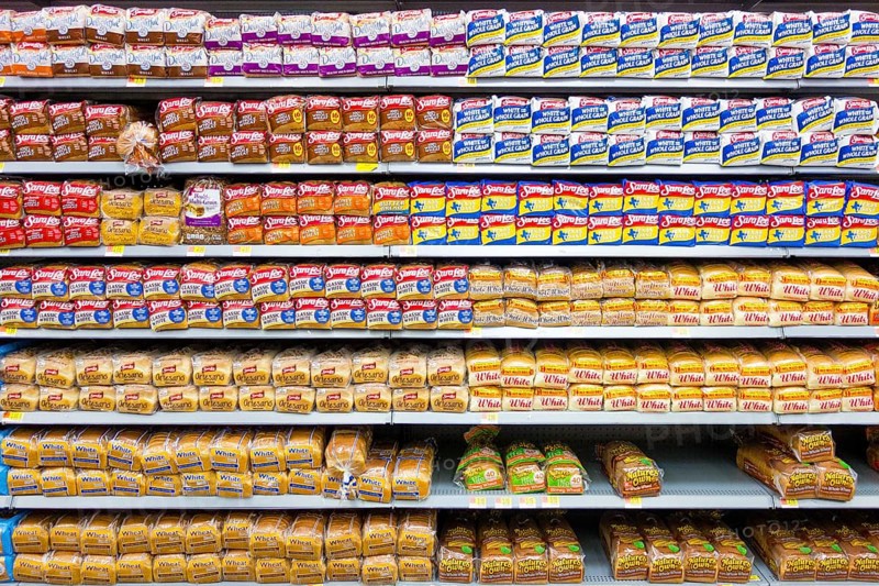 Full shelves at Walmart