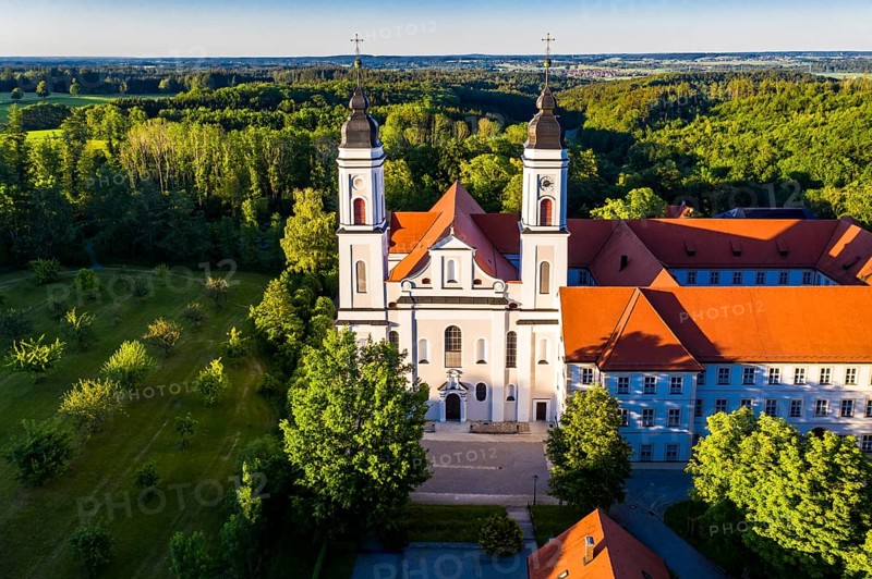 Aerial view in the evening
