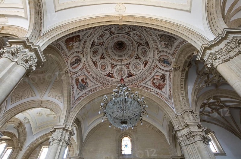 Chandelier and vaults of Baeza Cathedral