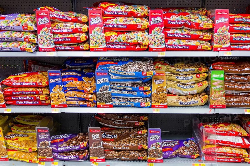 Full shelves at Walmart