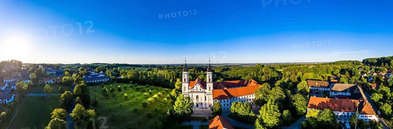 Aerial view in the evening
