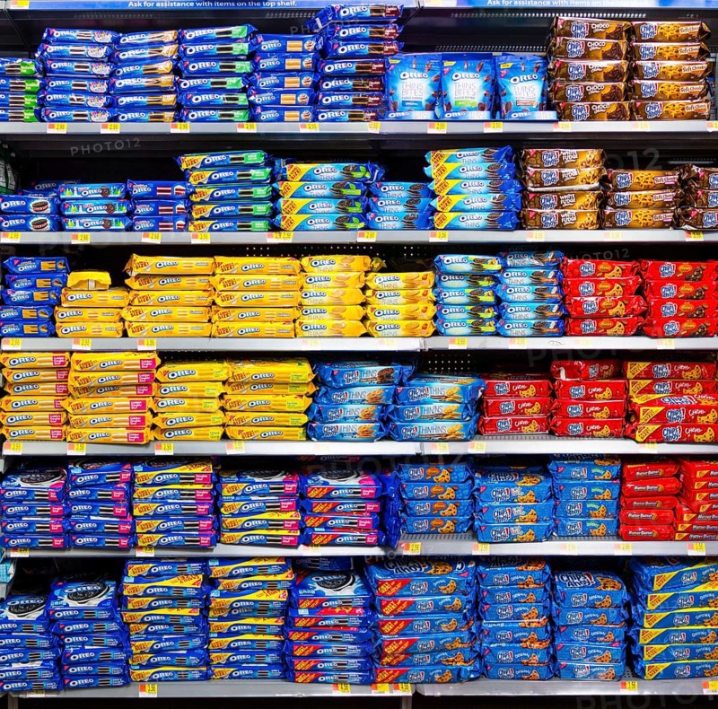 Full shelves at Walmart