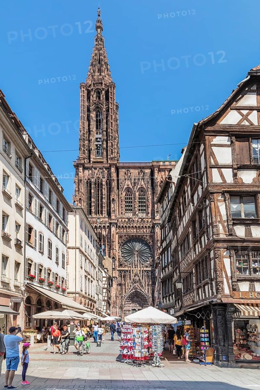 Rue Merciere and Strasbourg Cathedral