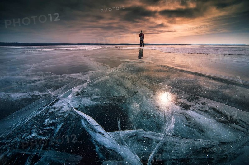 Frozen Khuvsgul lake. Khuvsgul province