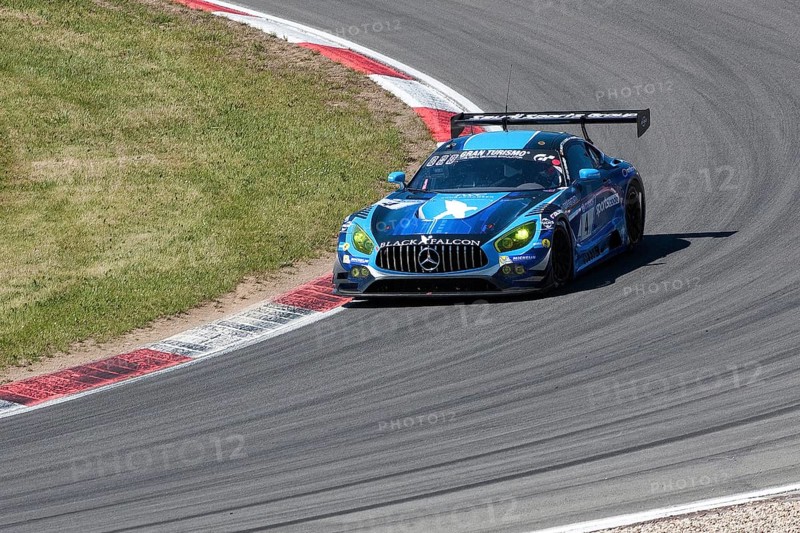 Mercedes-AMG GT3 drives on race track