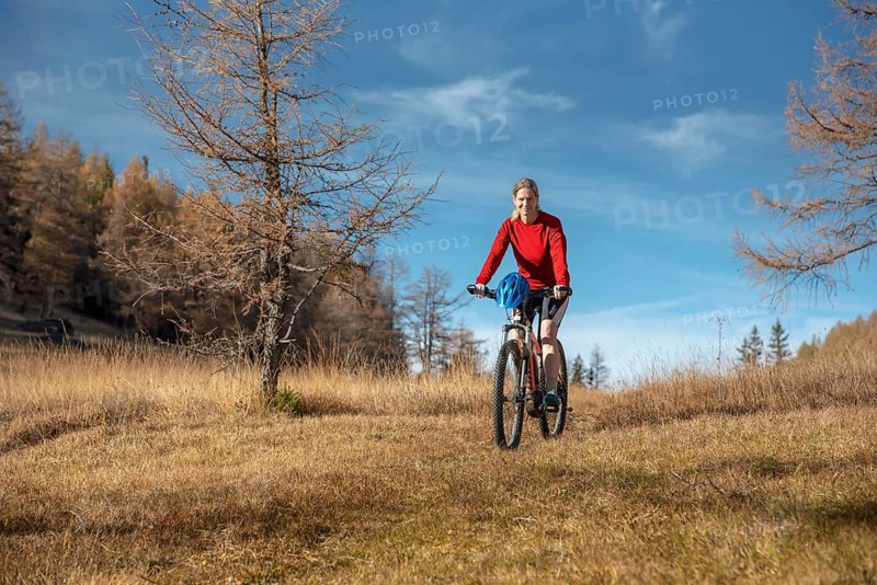 Mountain biker in her late forties