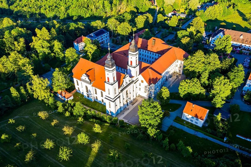 Aerial view in the evening