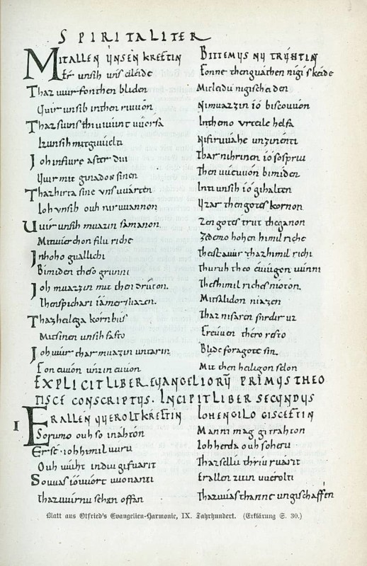 Sheet from Otfried's Gospel Harmony