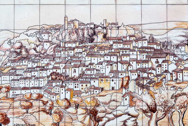 Tiled image of the village of Casares