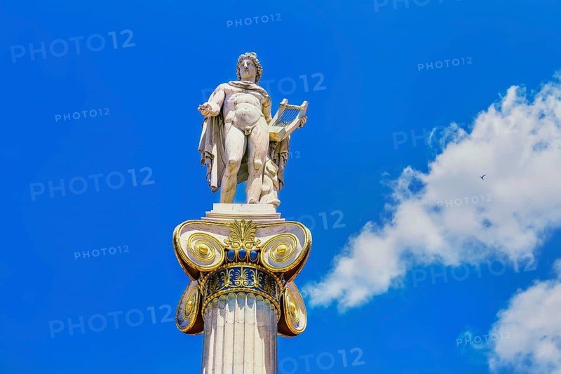 Statue of Apollo outside the Academy of Athens