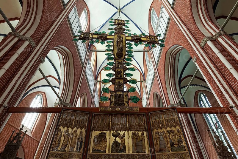 Interior with cross altar