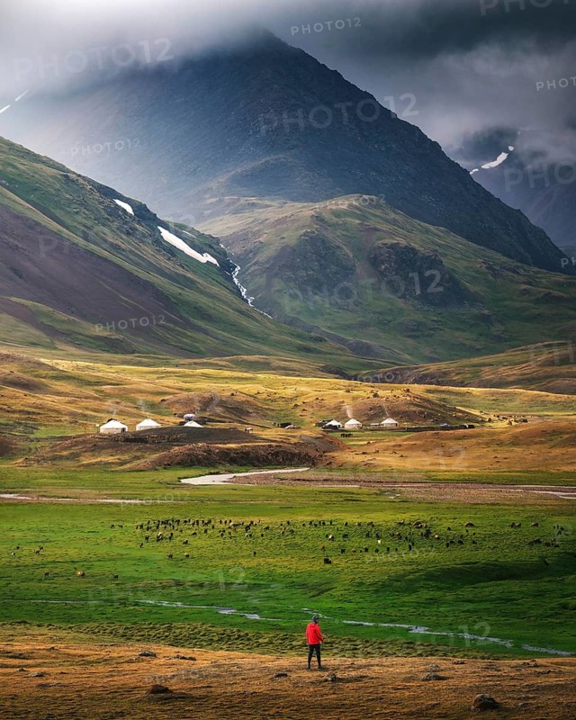 Exploring remote Altai mountains. Oigor river and Altai 5 bogd mountains region. Bayan-Ulgii province