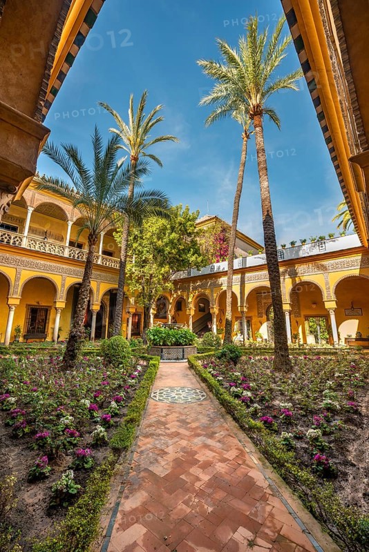 Patio with portico