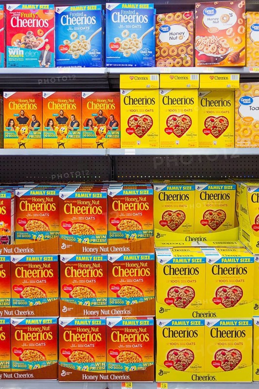 Full shelves at Walmart