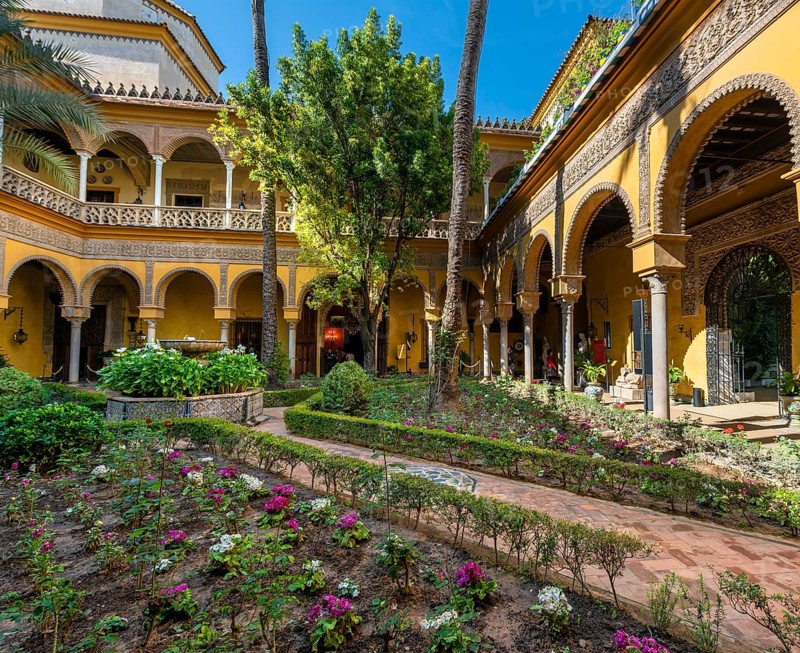 Patio with colonnade