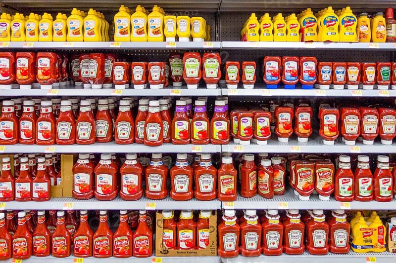 Full shelves at Walmart