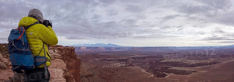 View from Grand View Point Overlook on erosion landscape