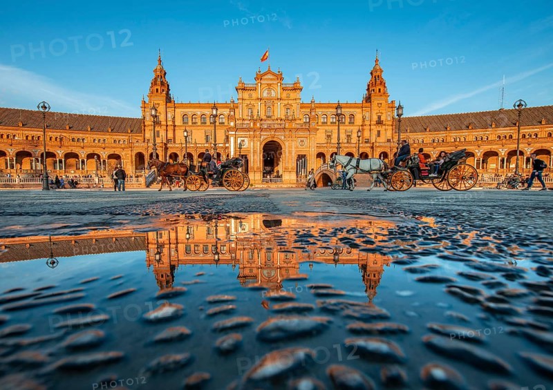 Main building reflected in watercolours