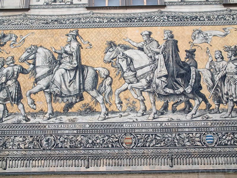 Porcelain wall painting of margraves