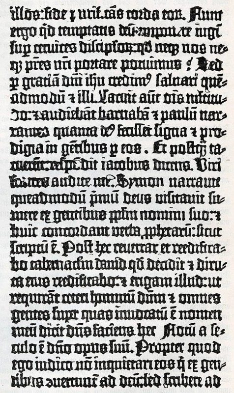 Facsimile from the first Gutenberg Bible