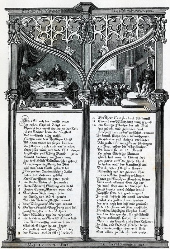 The old flag of the Ulm singing school