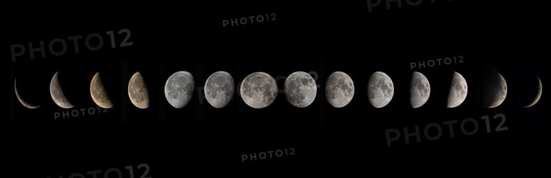 Compilation of the waxing and waning moon in August 2020