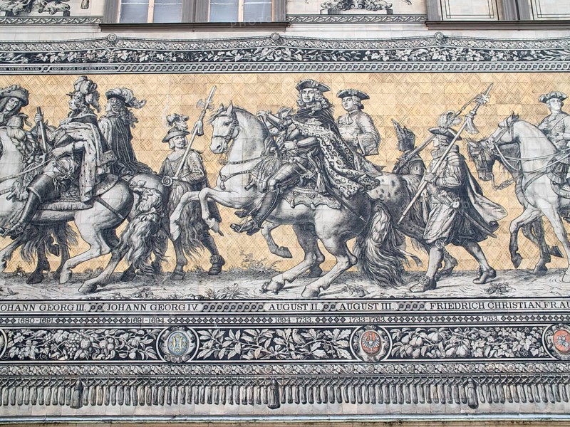 Porcelain wall painting of margraves