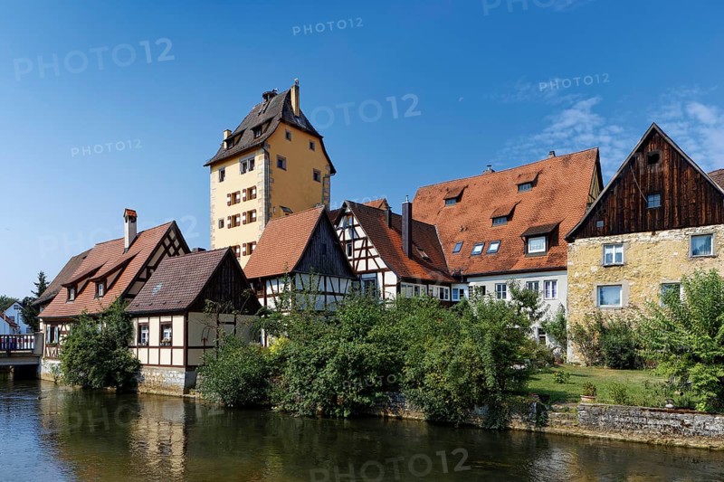 River Pegnitz with half-timbered houses