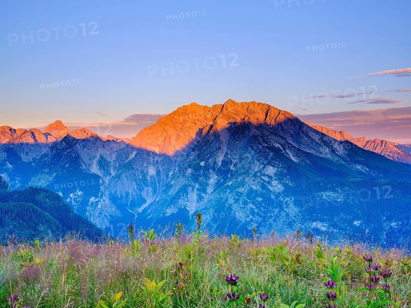 Alpengluehen am Watzmann with the east face
